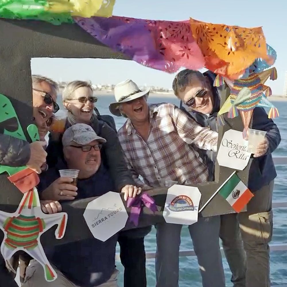 Guests sharing a travel moment