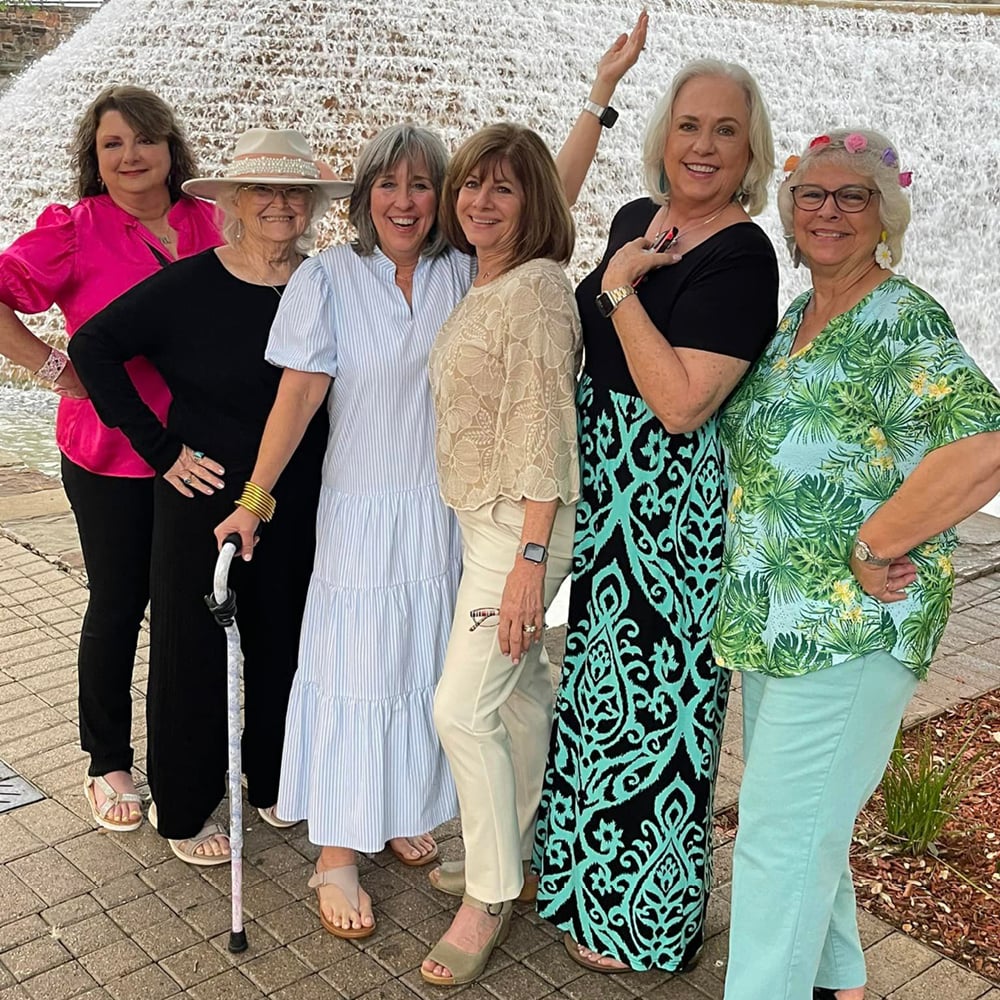 Travelers making memories